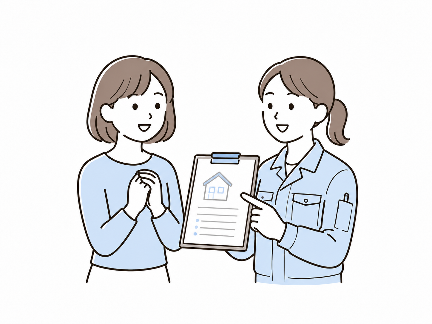 無料の現地調査を受けるイメージ